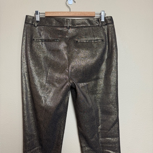 White House Black Market METALLIC SLIM ANKLE PANTS - Picture 7 of 11
